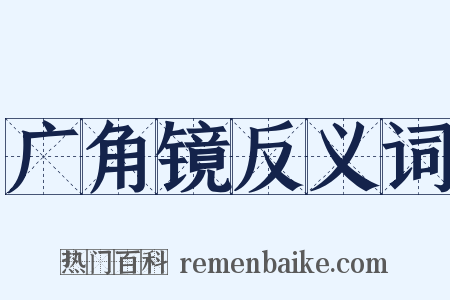 广角镜反义词是什么意思的图片